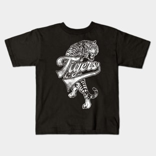 Tigers Mascot T Shirt Vintage Sports Name Tee Design Kids T-Shirt